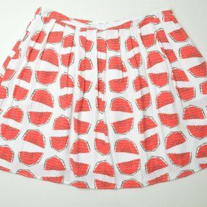 TULIP B Sz XL Women WATERMELON Fruit RED Green SKATER Lined w/ Pockets MINISKIRT